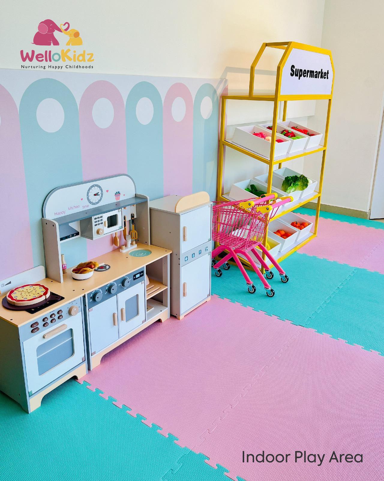 Indoor Playzone with Kitchen and Supermarket